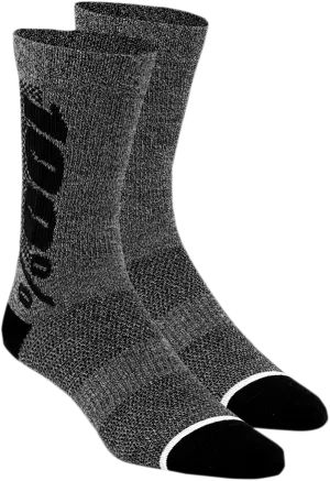 100% Rythym Merino Performance Socks - Heather Charcoal - Small/Medium 20051-00004