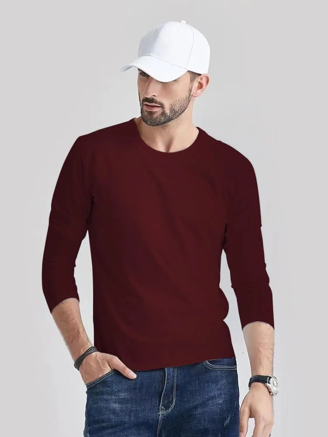 4 Packs: Men's Quick Drying Long Sleeve Sports Performance T-Shirt, Sports Running Gym Exercise Long Sleeve T-Shirt top