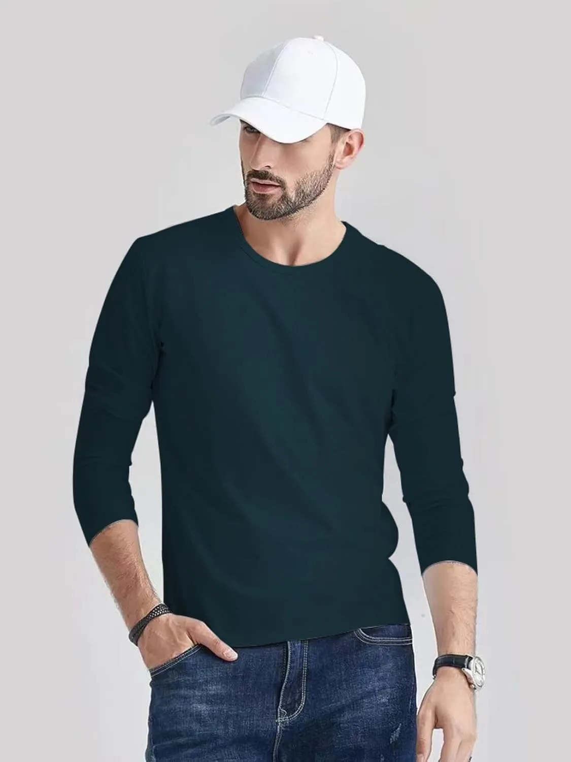 4 Packs: Men's Quick Drying Long Sleeve Sports Performance T-Shirt, Sports Running Gym Exercise Long Sleeve T-Shirt top