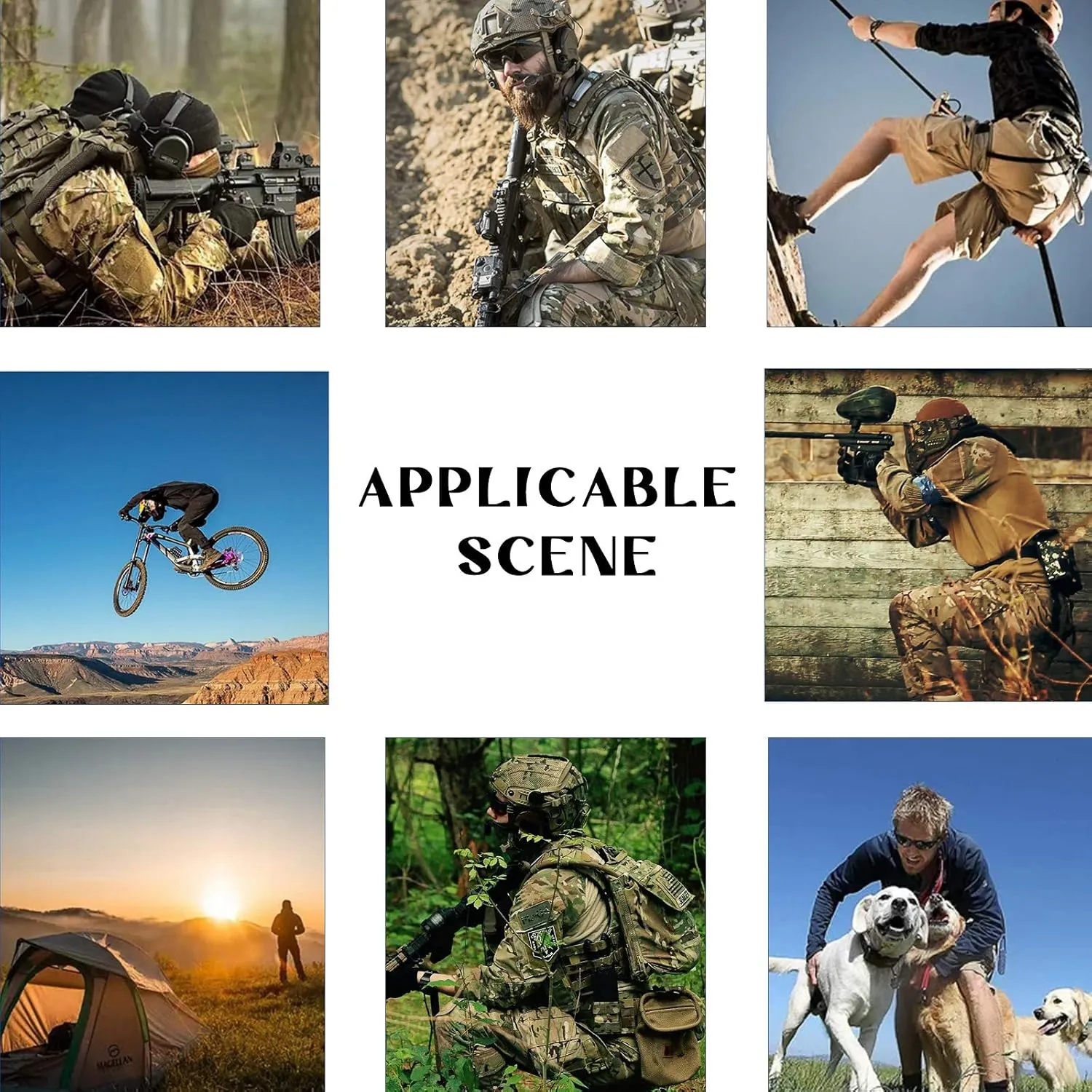 AKARMY Men's Military Short Sleeve T-Shirt, Tactical Cargo Pullover Polo Shirts, Outdoor Camo Shirt with 1/4 Zipper
