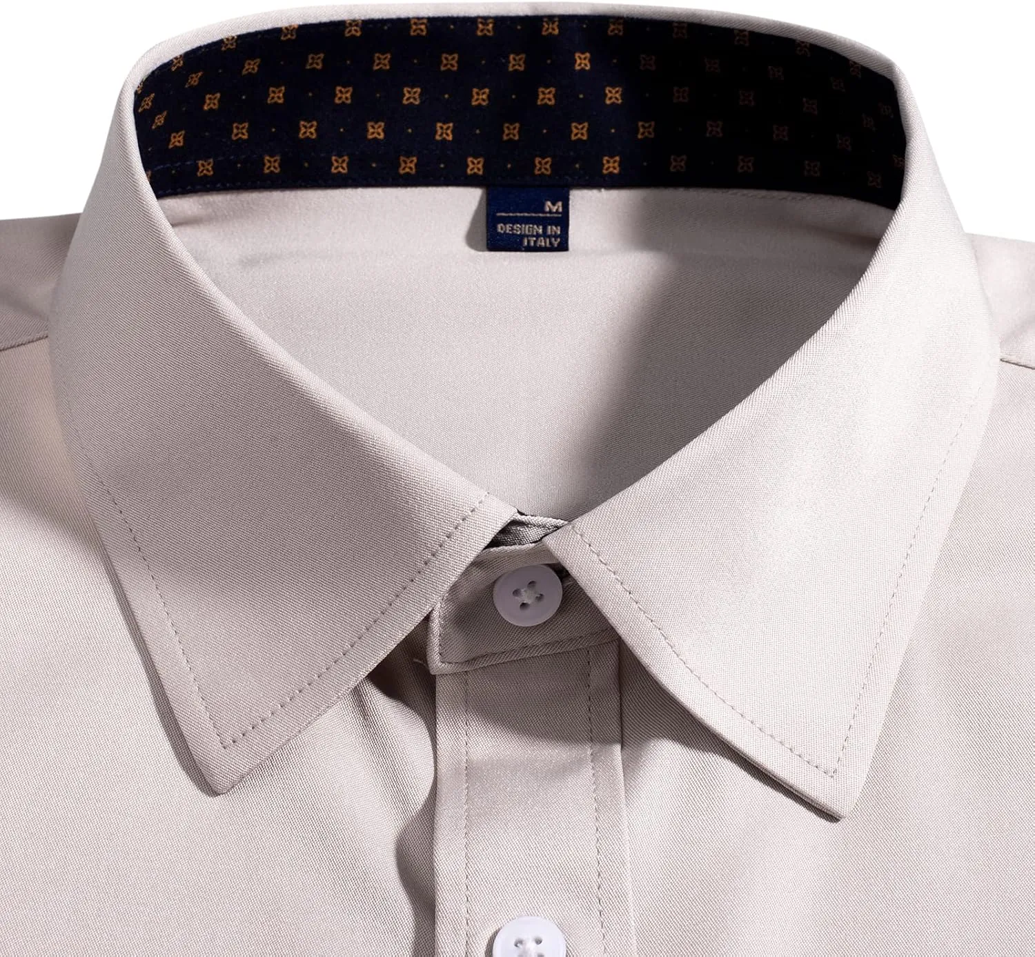 Alimens & Gentle Men's Dress Shirts Long Sleeve Wrinkle-Free Business Casual Button Down Shirt