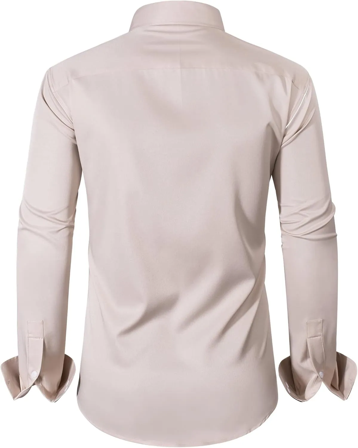 Alimens & Gentle Men's Dress Shirts Long Sleeve Wrinkle-Free Business Casual Button Down Shirt