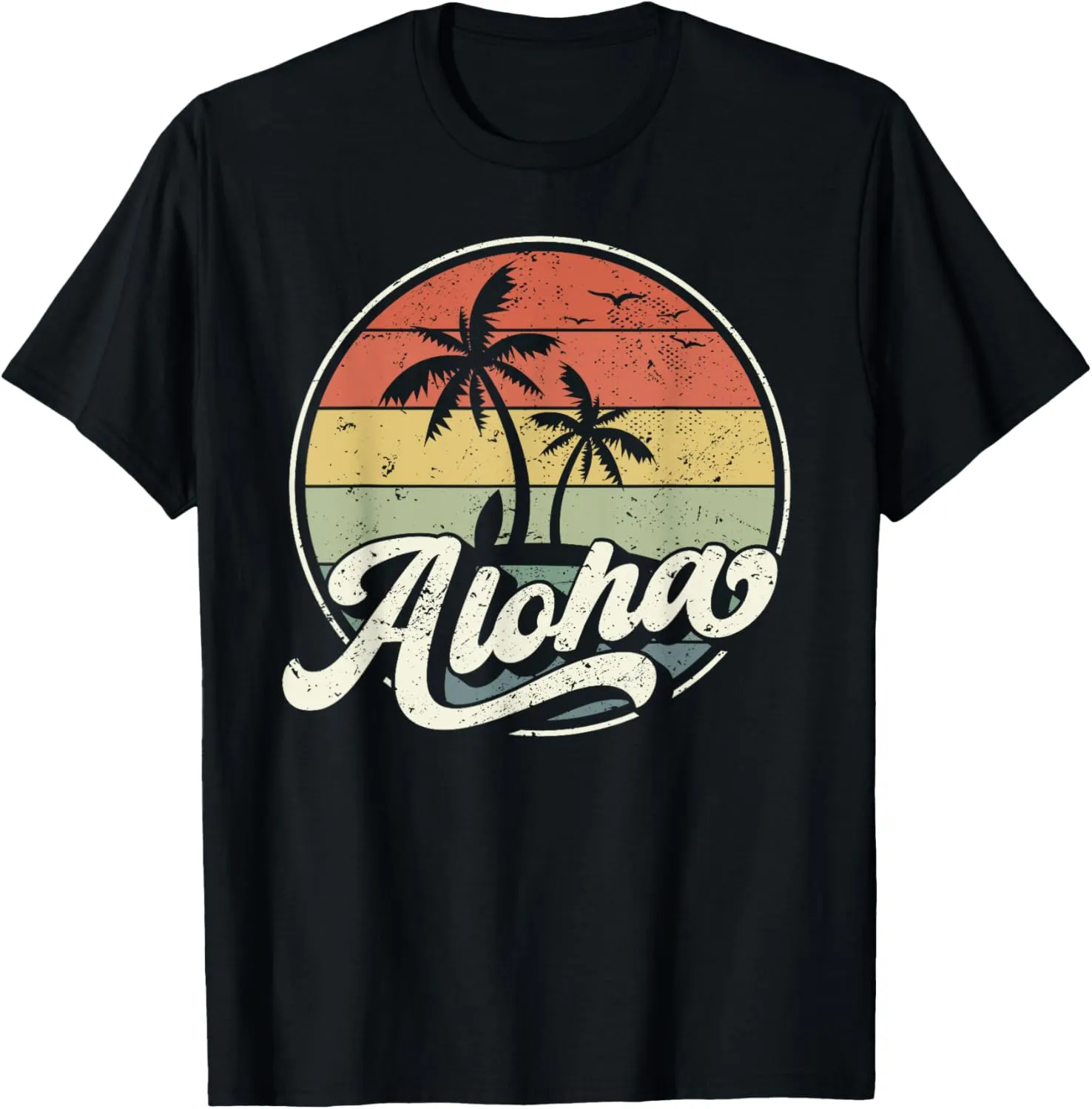 Aloha Hawaii Retro Vintage Sunset T-Shirt