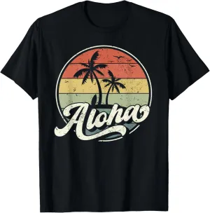Aloha Hawaii Retro Vintage Sunset T-Shirt