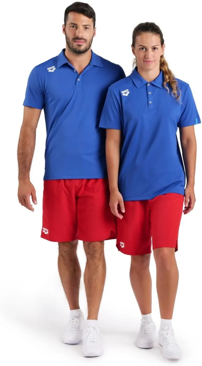ARENA Unisex Team Solid Polo Shirt Short Sleeve Quick Dry Active Tee Regular Fit Athletic Top Gym Exercise Training