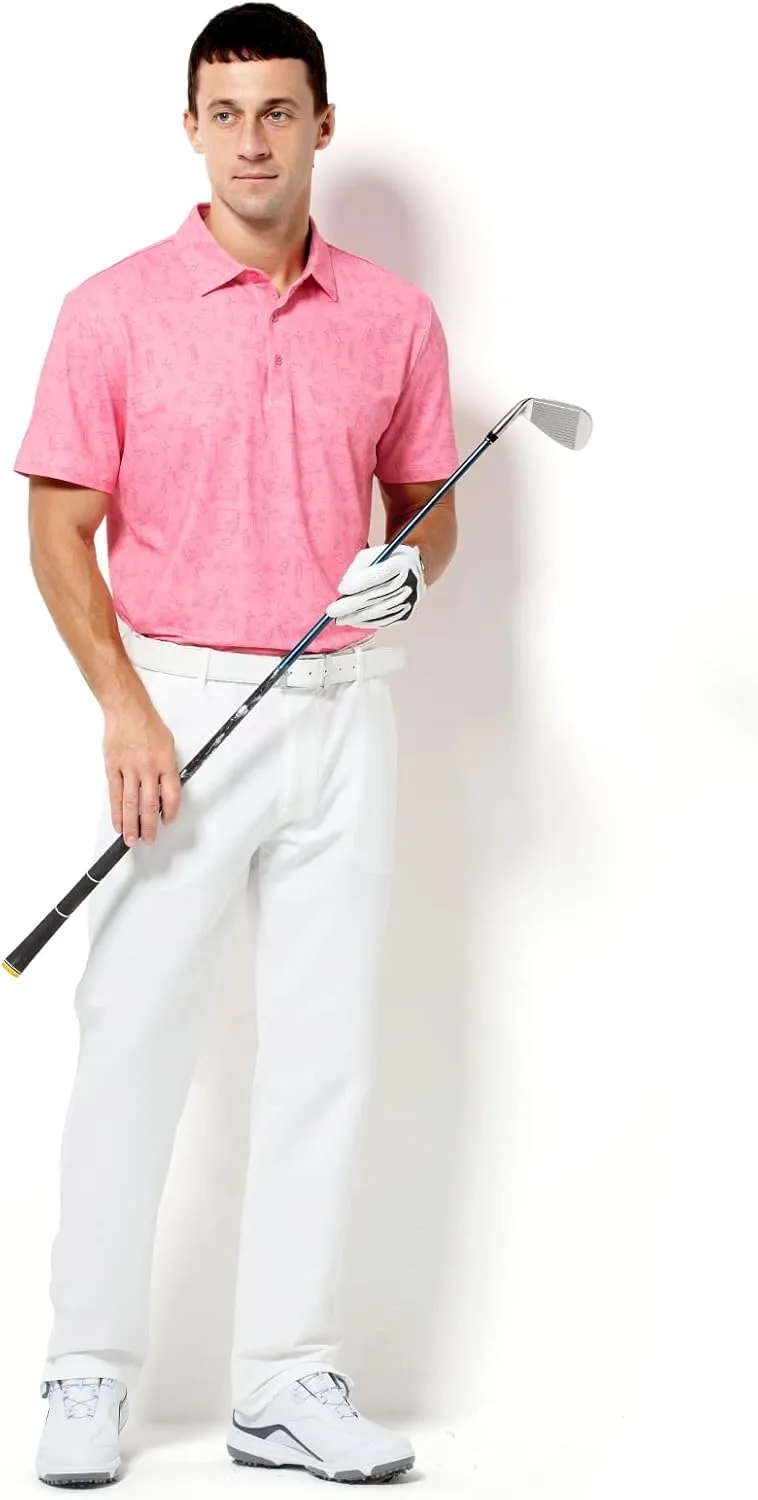 Arjen Kroos Men's Golf Polo Shirt Wicking Quick-Dry Athletic Print Performance Short Sleeve Polo