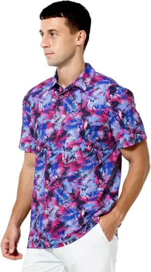 Arjen Kroos Men's Golf Polo Shirt Wicking Quick-Dry Athletic Print Performance Short Sleeve Polo