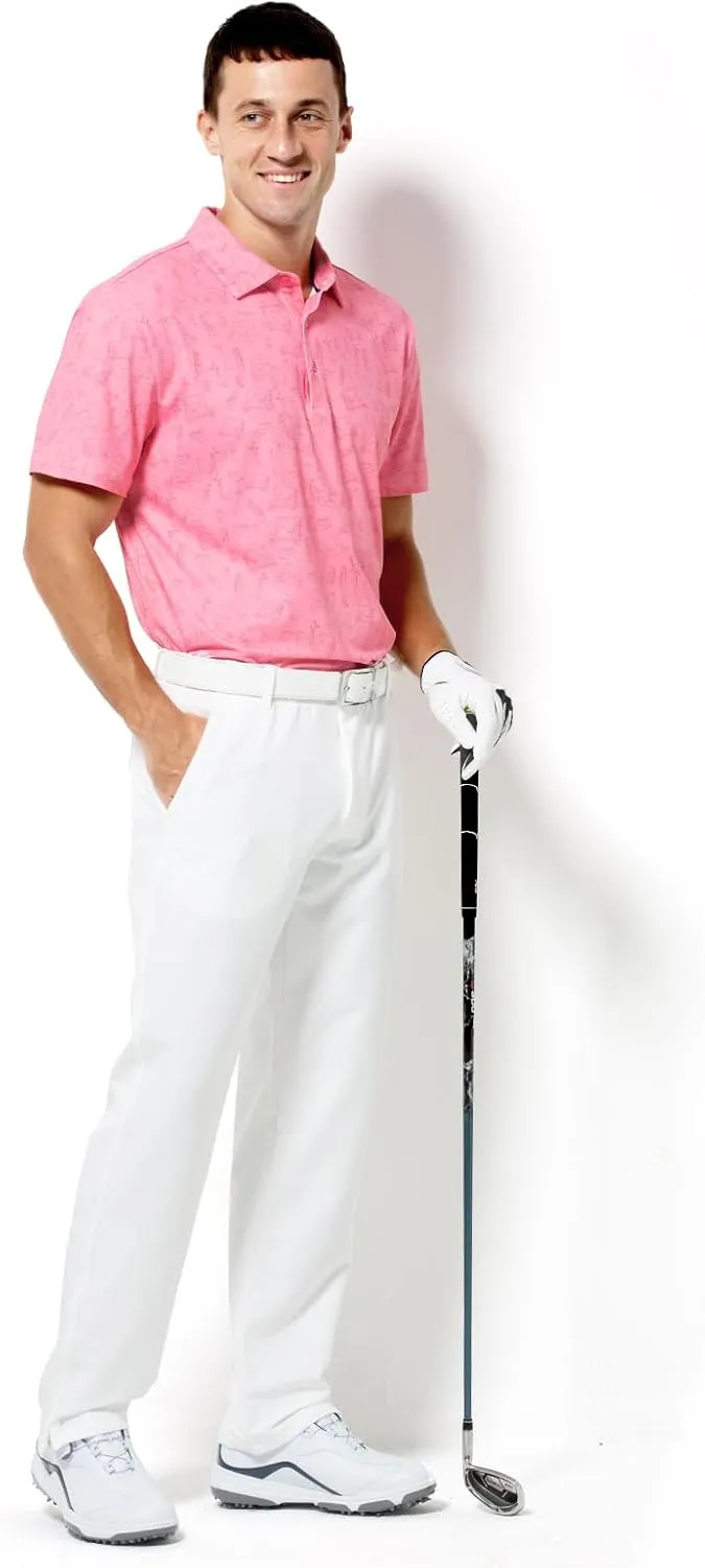 Arjen Kroos Men's Golf Polo Shirt Wicking Quick-Dry Athletic Print Performance Short Sleeve Polo