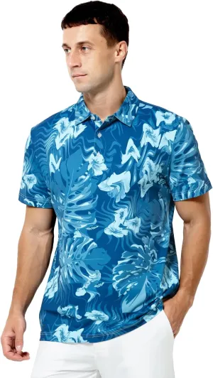 Arjen Kroos Men's Golf Polo Shirt Wicking Quick-Dry Athletic Print Performance Short Sleeve Polo