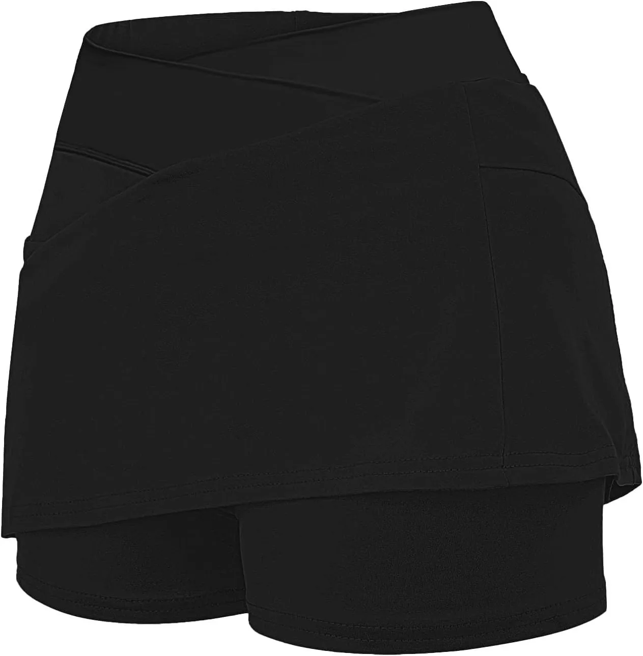 Athletic Skorts for Women High Waist Tummy Control Golf Skorts Pockets Trendy Plus Sized Tennis Skirt with Shorts