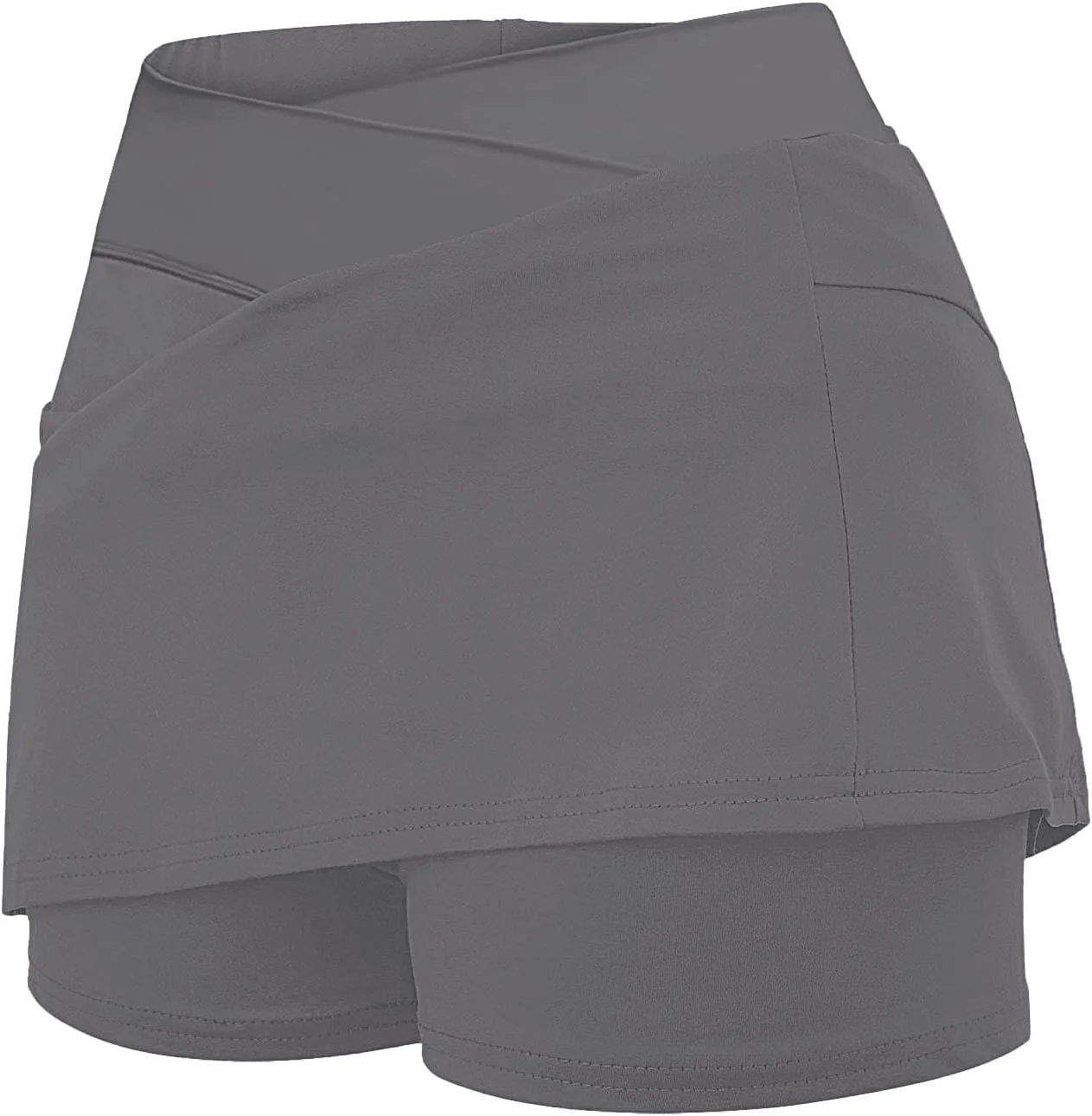 Athletic Skorts for Women High Waist Tummy Control Golf Skorts Pockets Trendy Plus Sized Tennis Skirt with Shorts