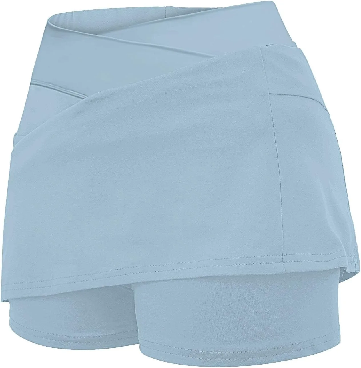 Athletic Skorts for Women High Waist Tummy Control Golf Skorts Pockets Trendy Plus Sized Tennis Skirt with Shorts