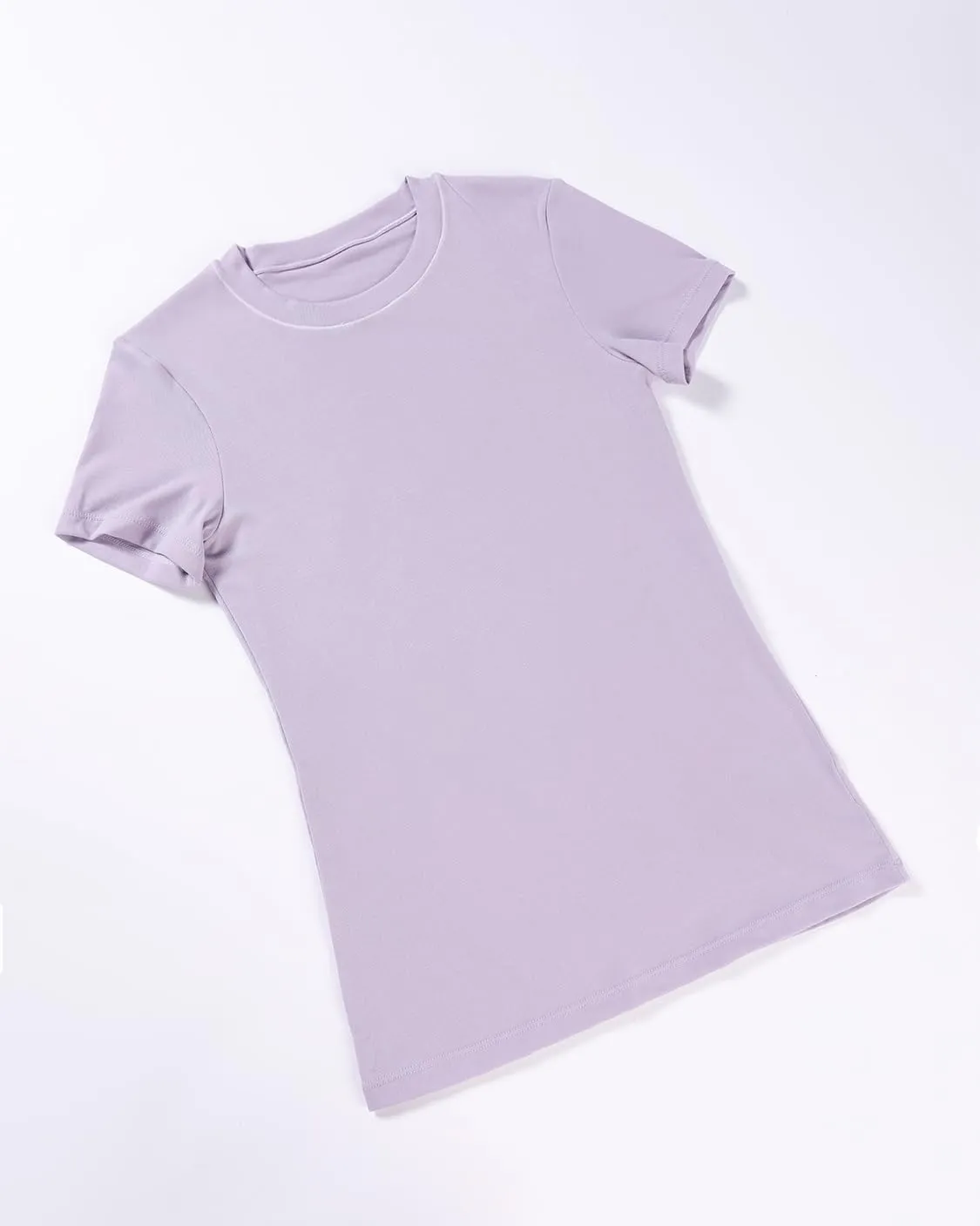 AUROLA Everyday Fitted T-Shirt for Women,Crew Neck Basic Short Sleeves T ShirtCrop Tops Modal Slim Fit Tee