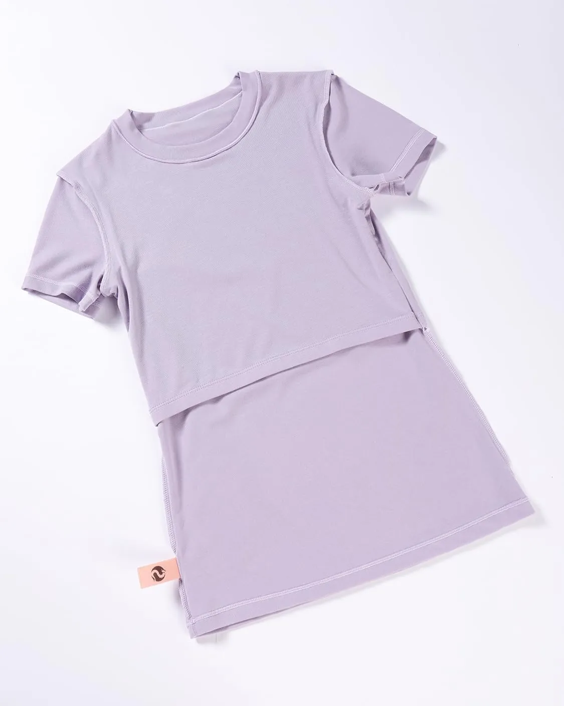 AUROLA Everyday Fitted T-Shirt for Women,Crew Neck Basic Short Sleeves T ShirtCrop Tops Modal Slim Fit Tee