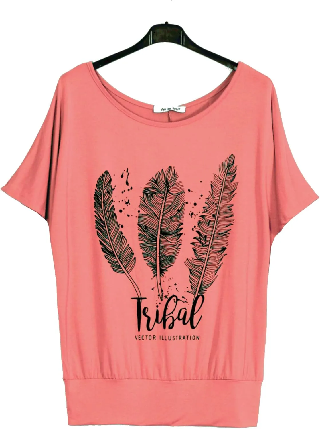 Batwing Tops for Women  Oversized Casual T-Shirt with Banded Waist