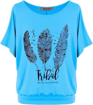 Batwing Tops for Women  Oversized Casual T-Shirt with Banded Waist
