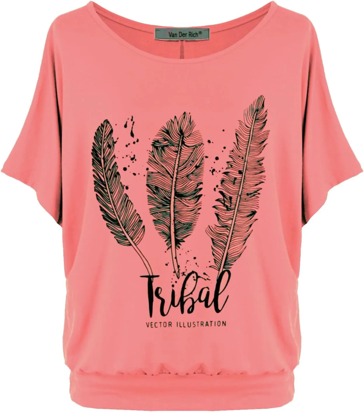 Batwing Tops for Women  Oversized Casual T-Shirt with Banded Waist