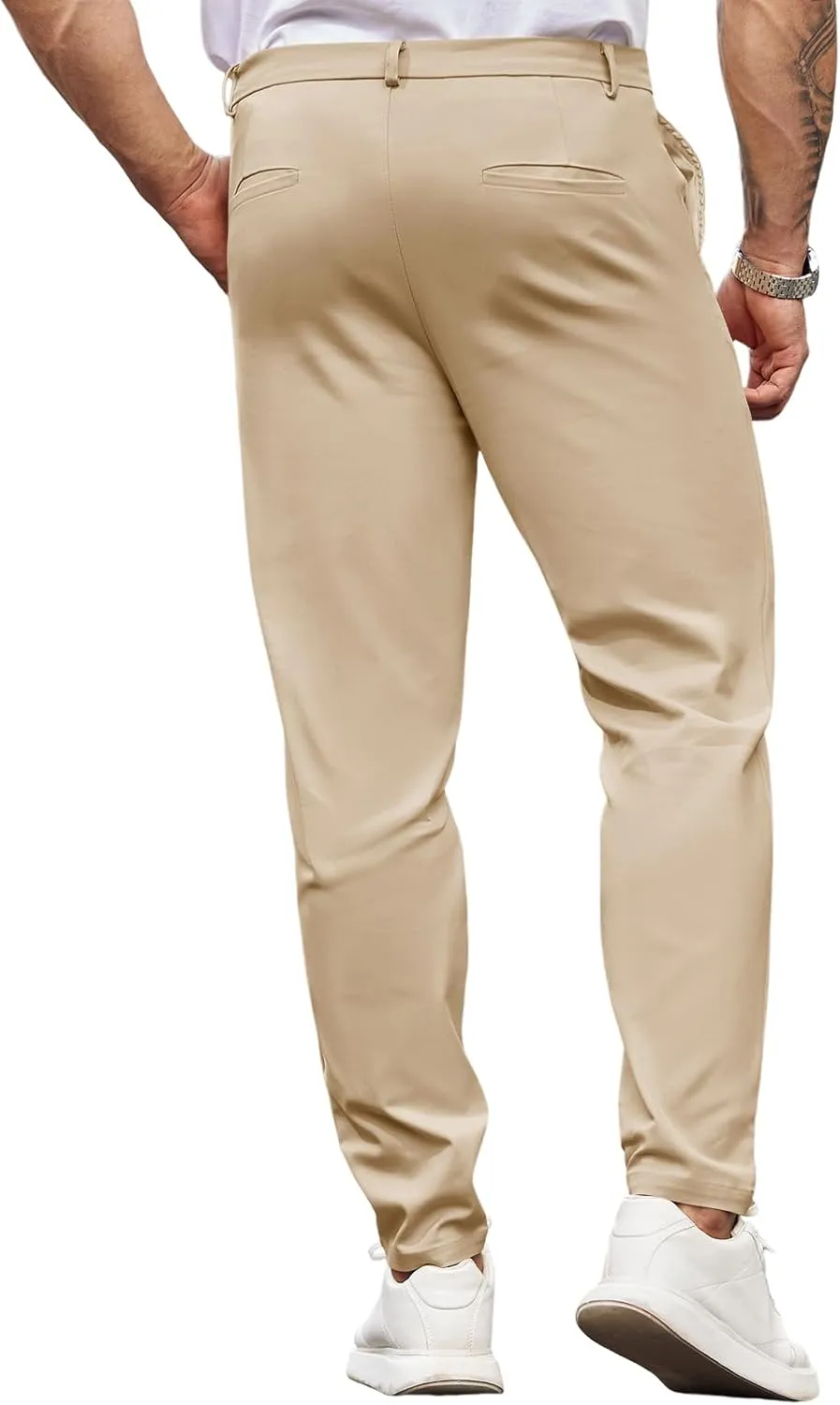 Beotyshow Men's Dress Pants Slim Fit Casual Trendy 2025 Formal Skinny Athletic Stretch Business Pant