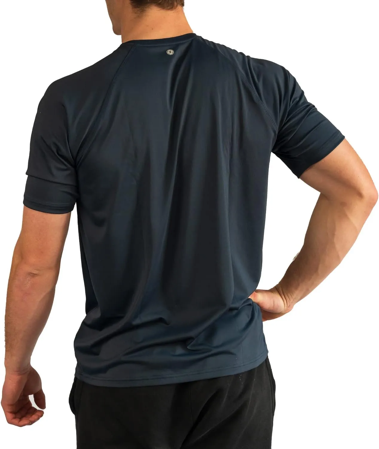 BUILTCOOL Mens Crew Neck Raglan Shirt  Quick Dry Shirts for Men, Instant Cooling Moisture Wicking, UPF 50 Sun Protection