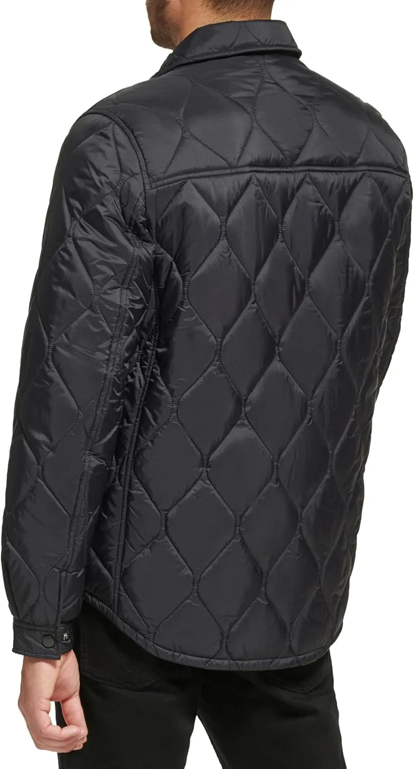 Calvin Klein Men's Diamond Quilted Shirt Jacket