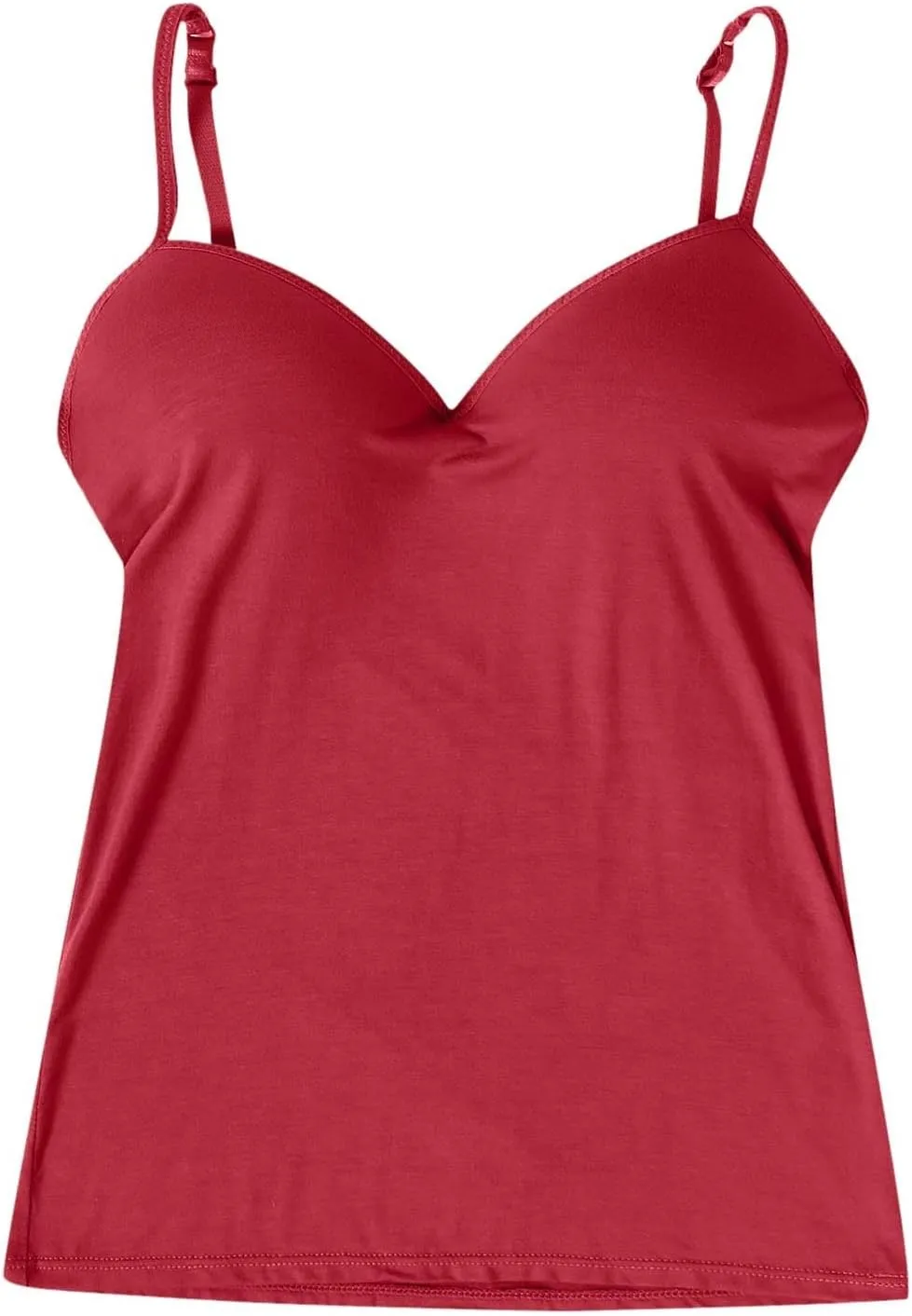 Camisole Tops for Women Wtih Shelf Bra Spaghetti Strap Yoga Shirt Basic Breathable Tank Top Layer Padded Bra