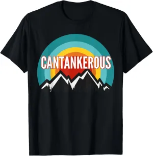 Cantankerous, Vintage Retro Sunset Design T-Shirt