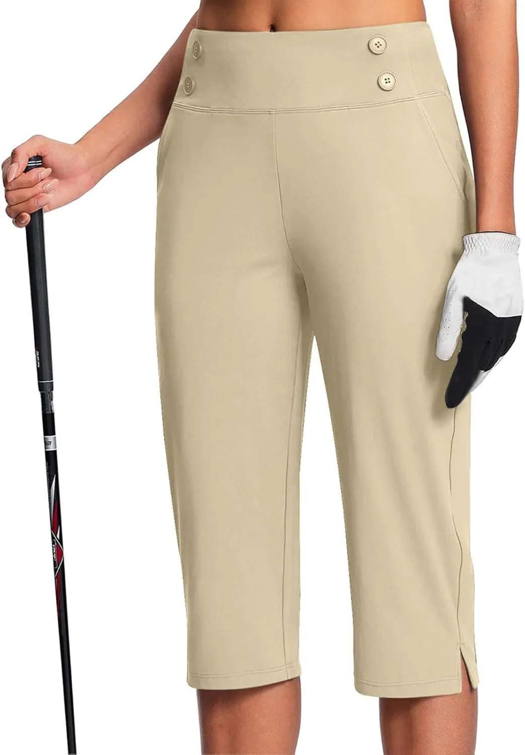 Capri Pants for Women Stretch High Waisted Crop Office Work Pants Summer Casual Capris Slacks Yoga Dress Pant