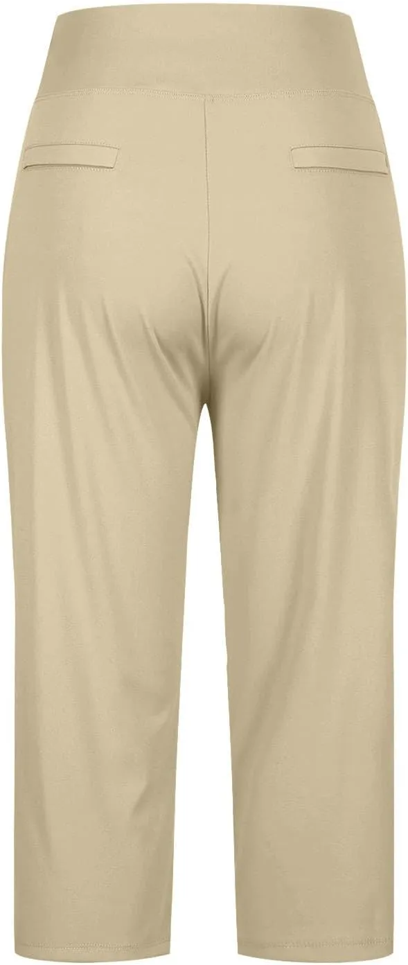 Capri Pants for Women Stretch High Waisted Crop Office Work Pants Summer Casual Capris Slacks Yoga Dress Pant