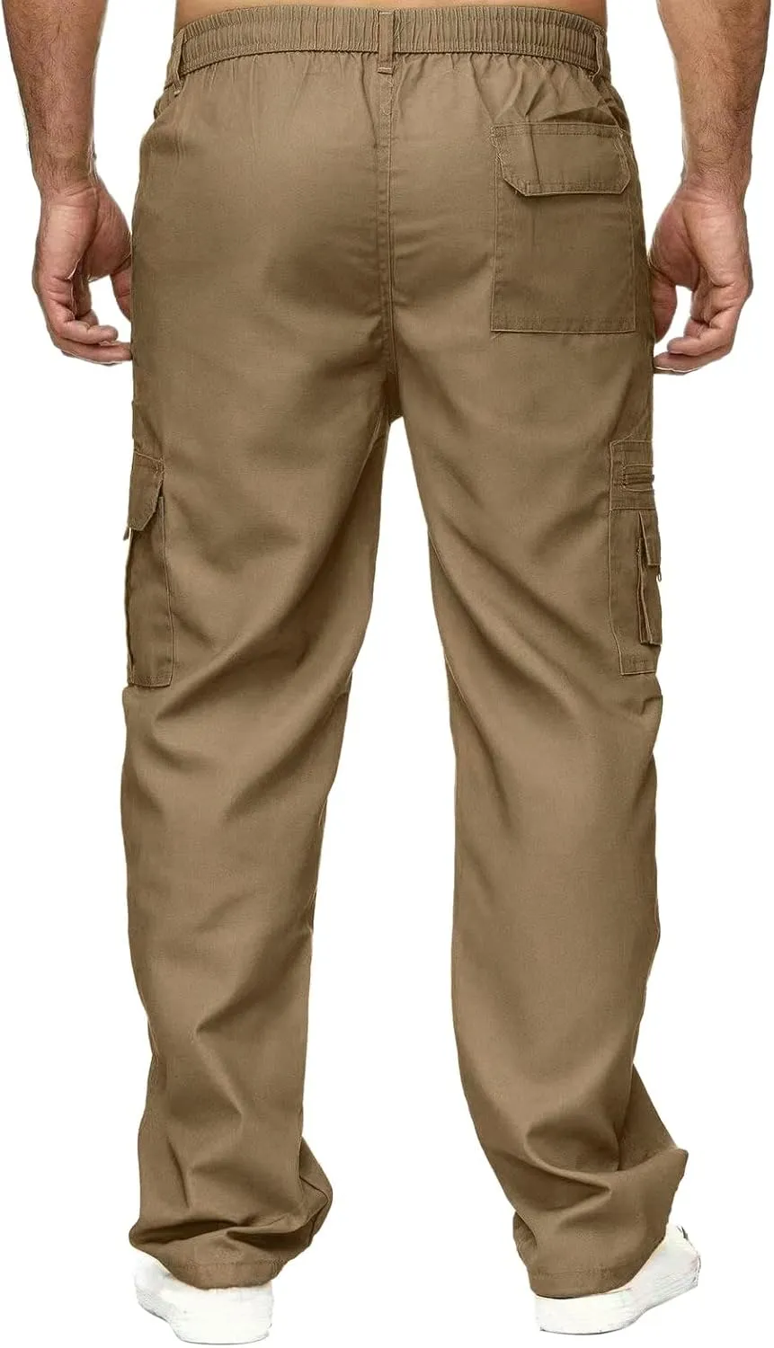 Cargo Pants for Men Big and Tall, Athletic Workout Trouser Casual Cargo Pants Fleece Joggers Sweat Pants for Men Mens