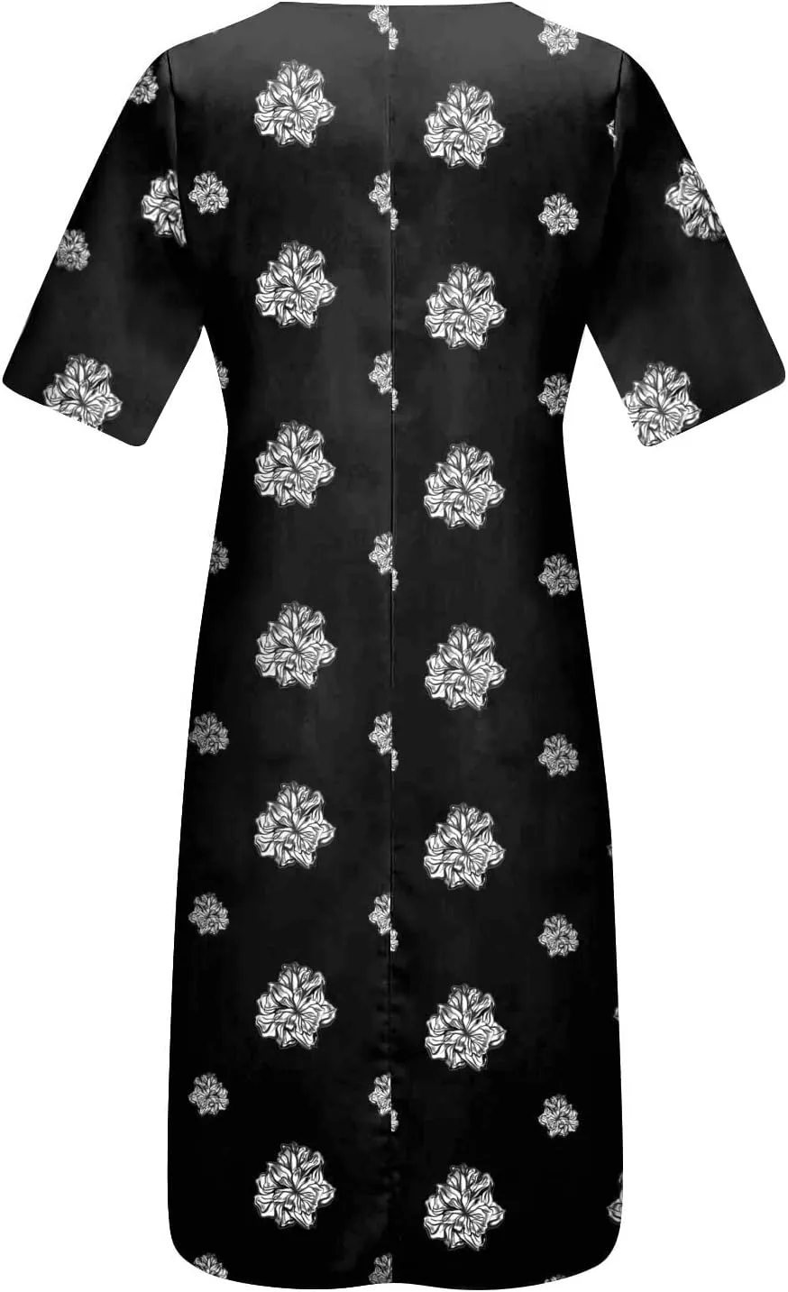 Ceboyel Womens 2023 Boho Floral Maxi Dress Button Flowy Long Dresses Short Sleeve Shirt Dress Vintage Causal Summer Clothes