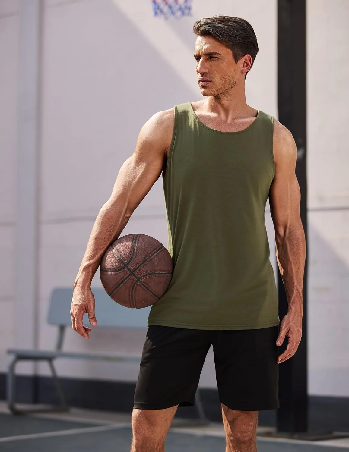 COOFANDY Men's Athletic Running Tank Tops 3 Pack Sleeveless Workout Gym Shirts Muscle Tee Casual Beach T Shirt
