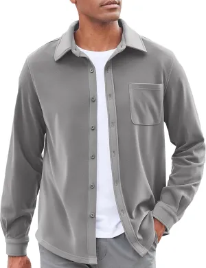 COOFANDY Men's Casual Shirt Long Sleeve Button Down Lightweight Flannel Shirts