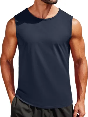 COOFANDY Men's Workout Tank Tops 1/2 Pack Dry Fit Sleeveless Muscle Gym Shirts Stretch Bodybuilding Tee