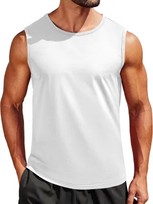 COOFANDY Men's Workout Tank Tops 1/2 Pack Dry Fit Sleeveless Muscle Gym Shirts Stretch Bodybuilding Tee