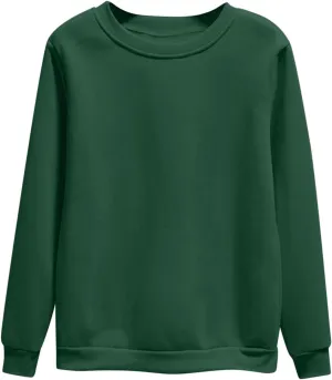 Crewneck Sweatshirts Womens Fall Fashion 2024 Long Sleeve Tops Pullover Plus Size Cute Casual Trendy Winter Clothes