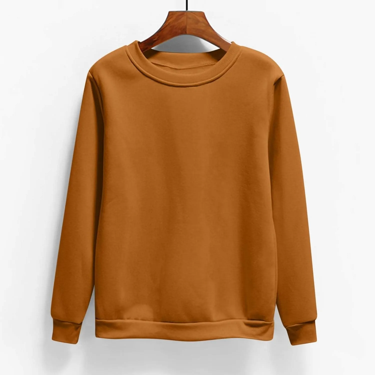 Crewneck Sweatshirts Womens Fall Fashion 2024 Long Sleeve Tops Pullover Plus Size Cute Casual Trendy Winter Clothes
