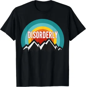 Disorderly, Vintage Retro Sunset Design T-Shirt
