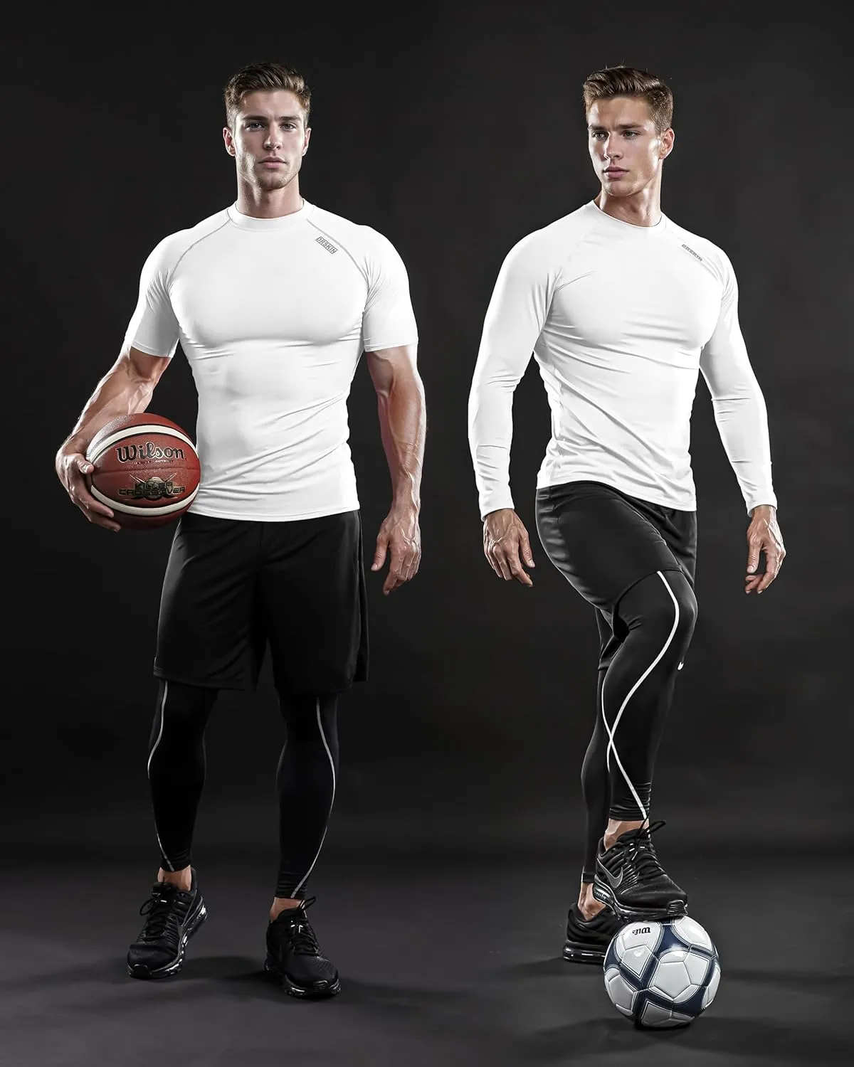 DRSKIN 3, 2 or 1 Pack Men's Compression Shirt Short Sleeve Top Baselayer Sports T-Shirt Athletic Running Active Workout