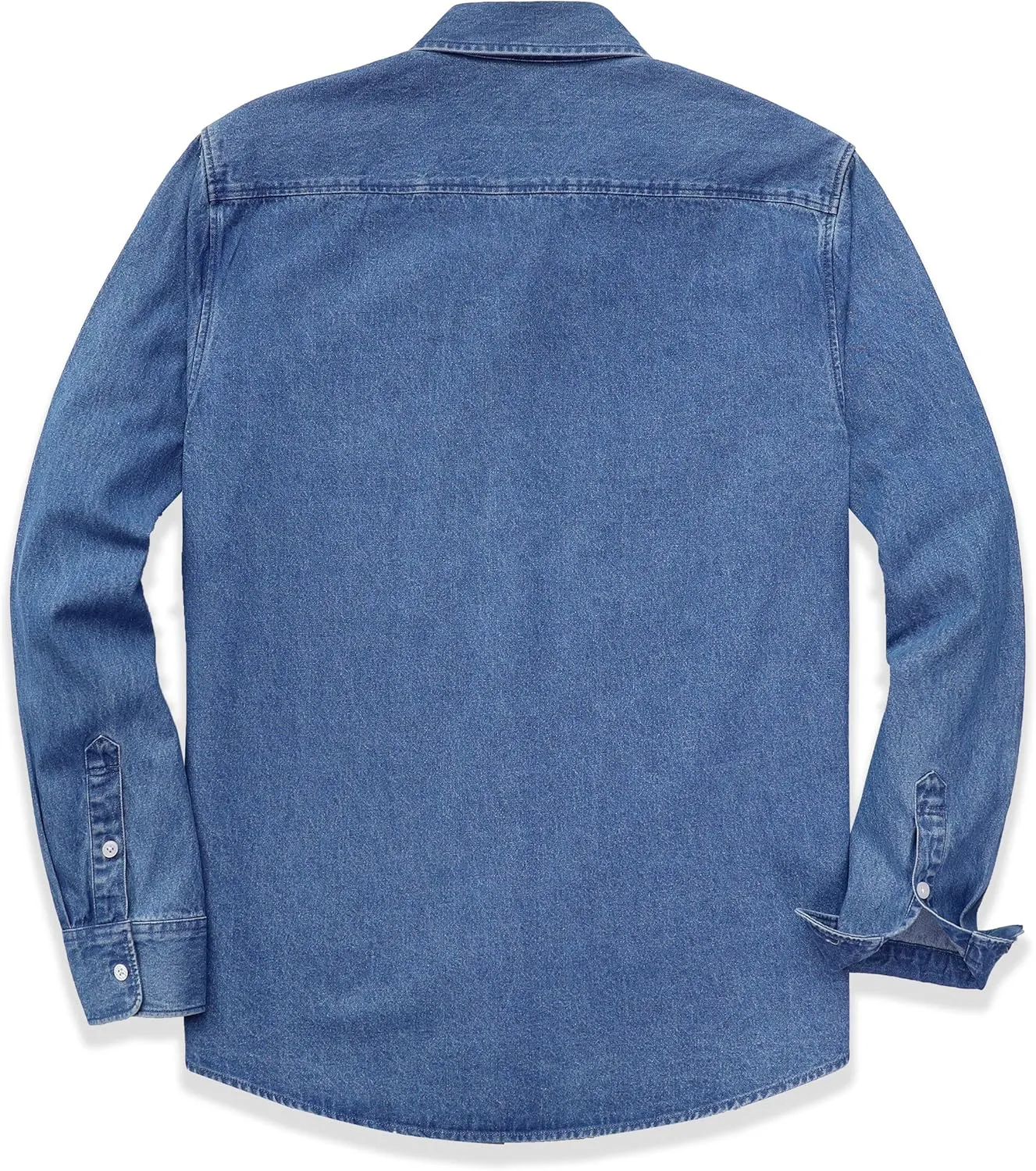 Dubinik Denim Shirt Men Mens Denim Shirts Long Sleeve Mens Denim Button Down Shirt Cotton Regular Fit Casual Work Shirts