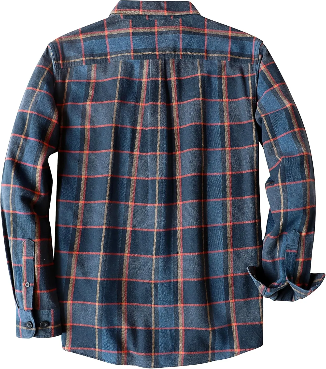 DubinikMens Flannel Shirts Long Sleeve Flannel Shirt for Men Warm Casual Soft Cotton Button Down Plaid Mens Flannel Shirt