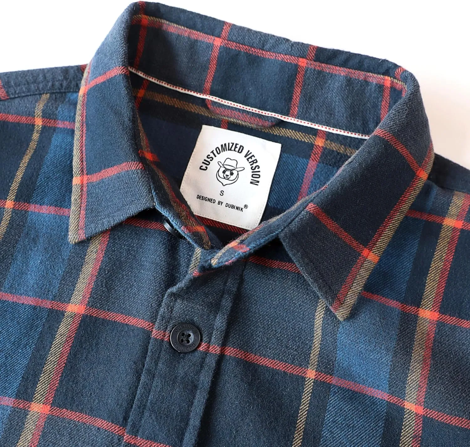 DubinikMens Flannel Shirts Long Sleeve Flannel Shirt for Men Warm Casual Soft Cotton Button Down Plaid Mens Flannel Shirt