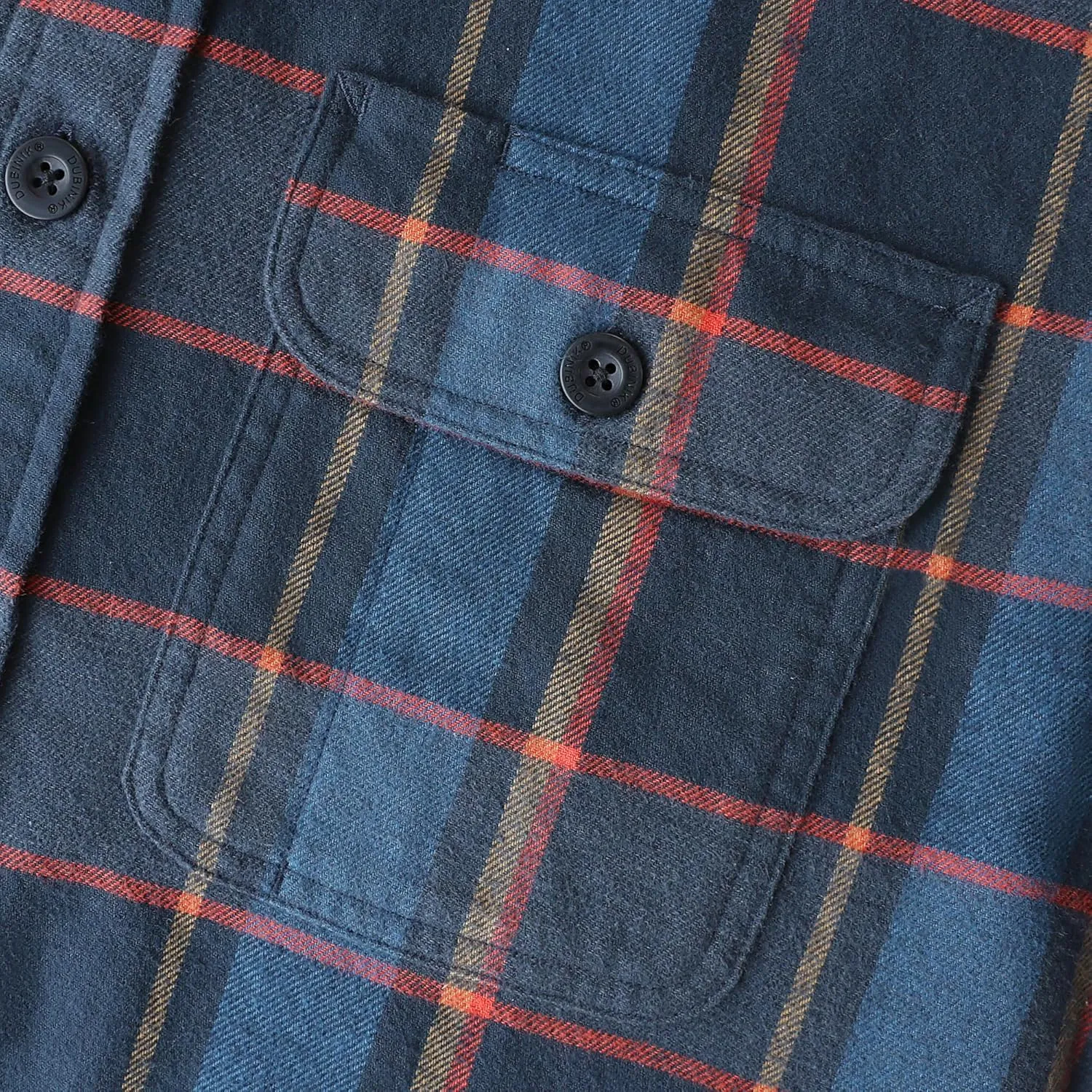 DubinikMens Flannel Shirts Long Sleeve Flannel Shirt for Men Warm Casual Soft Cotton Button Down Plaid Mens Flannel Shirt