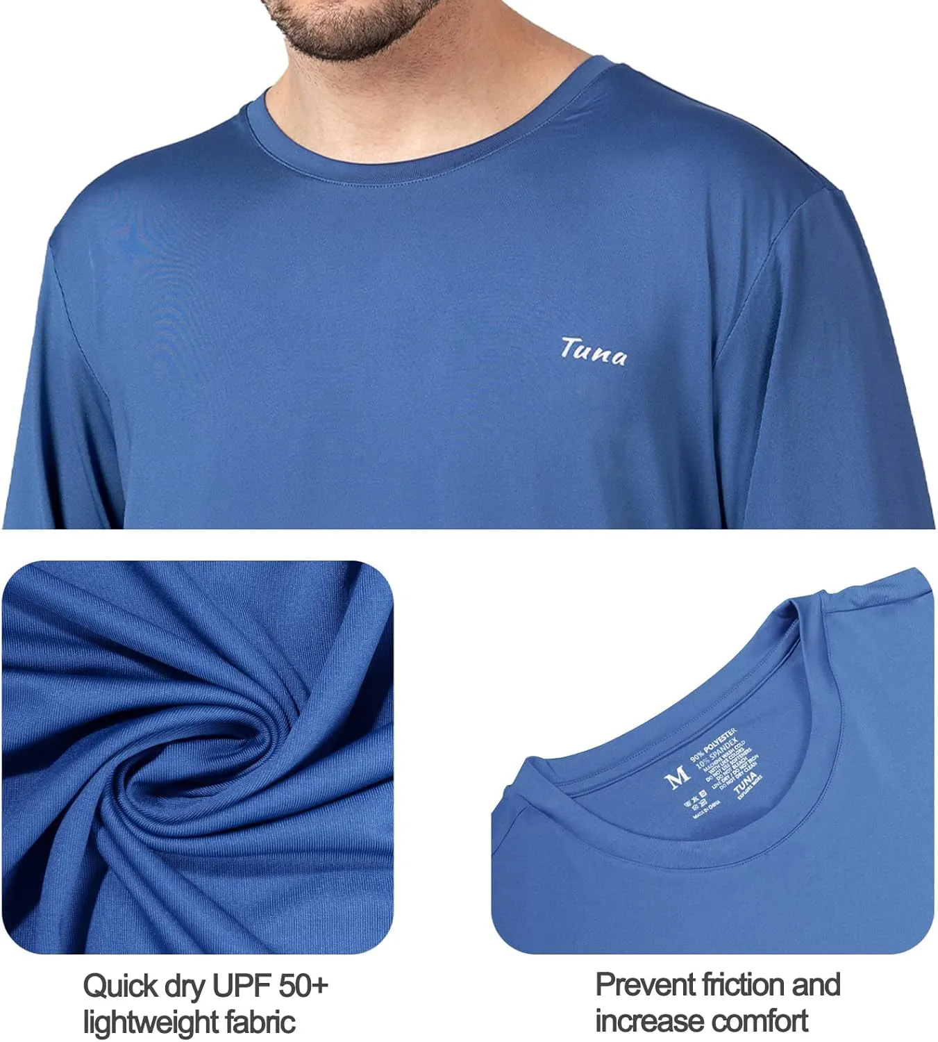 Fishing Shirts for Men Long Sleeve UPF 50  UV Sun Protection Quick Dry Rash Guard Hiking Running Walking Shirt