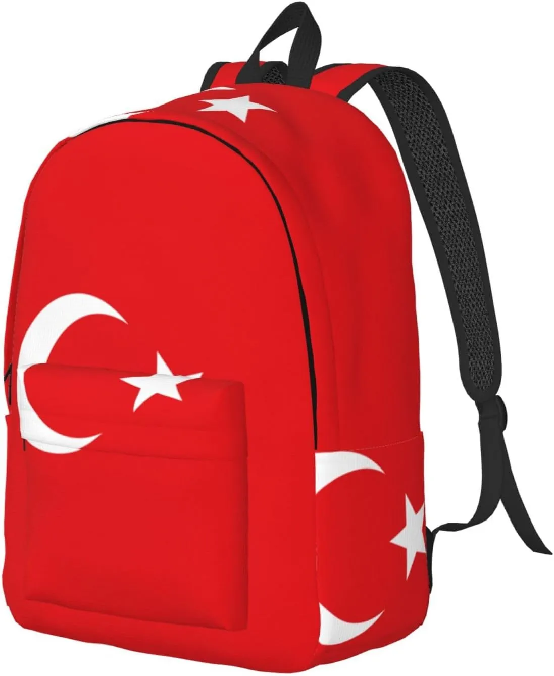 Flag Of Turkey Print Vintage Canvas Backpack Casual Trendy Laptop Backpack For Men Women Hiking, Office