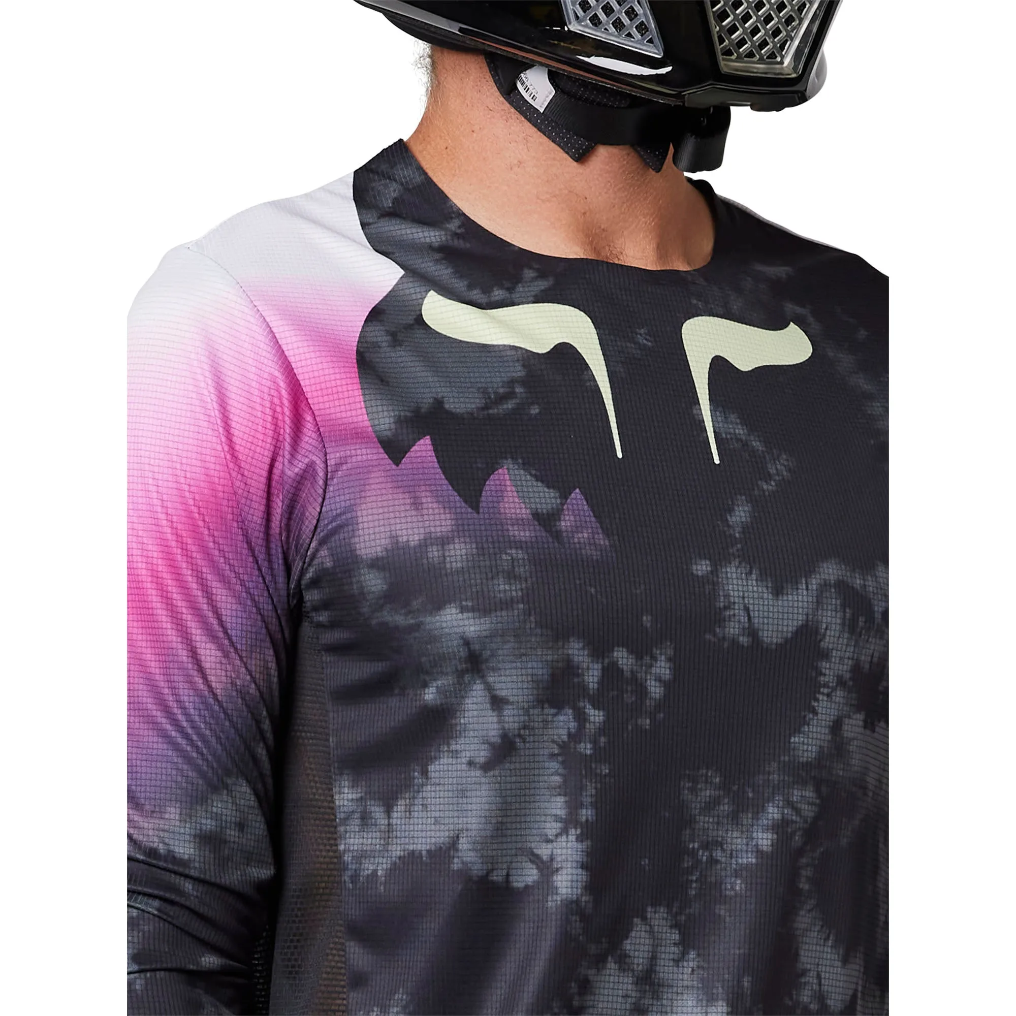 Fox Racing  Mens Flexair Detonate Motocross Jersey Black Offroad MotoX Active-Fit