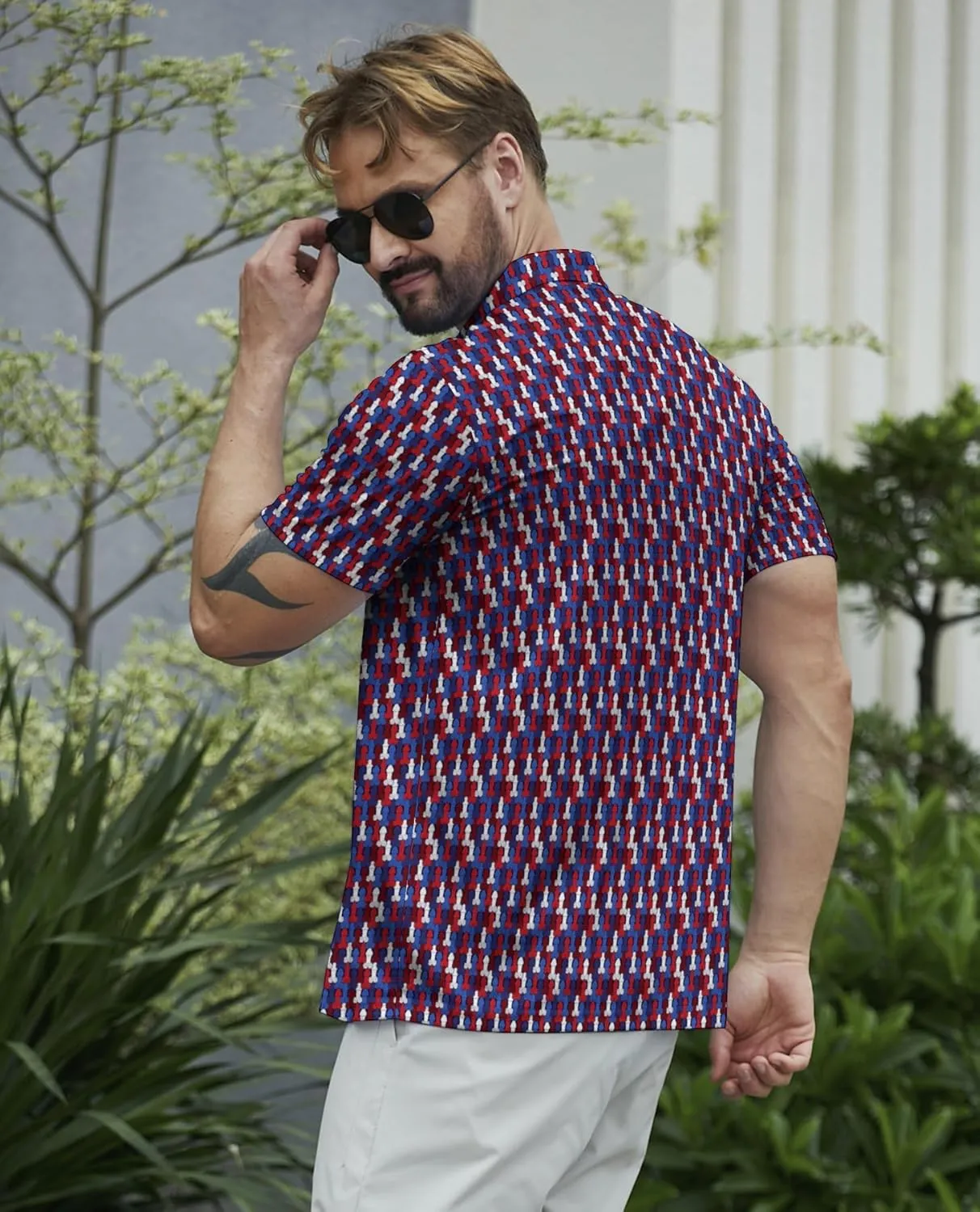 Funny Polo Shirt for Men Fashion Print Short Sleeve Golf Polos Shirts Quick Dry Performance Summer Shirt Golf Outfits
