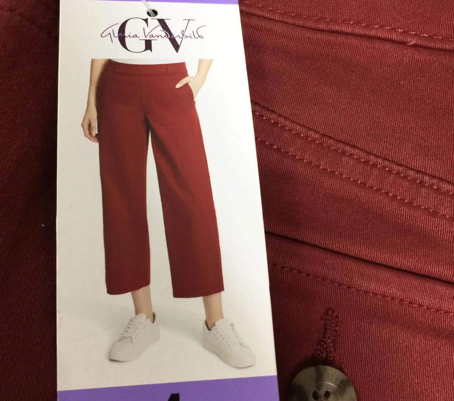 Gloria Vanderbilt Women's Wide Leg Pull On Crop Pants with Smoothing Tummy Panel