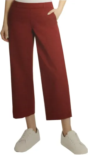 Gloria Vanderbilt Women's Wide Leg Pull On Crop Pants with Smoothing Tummy Panel