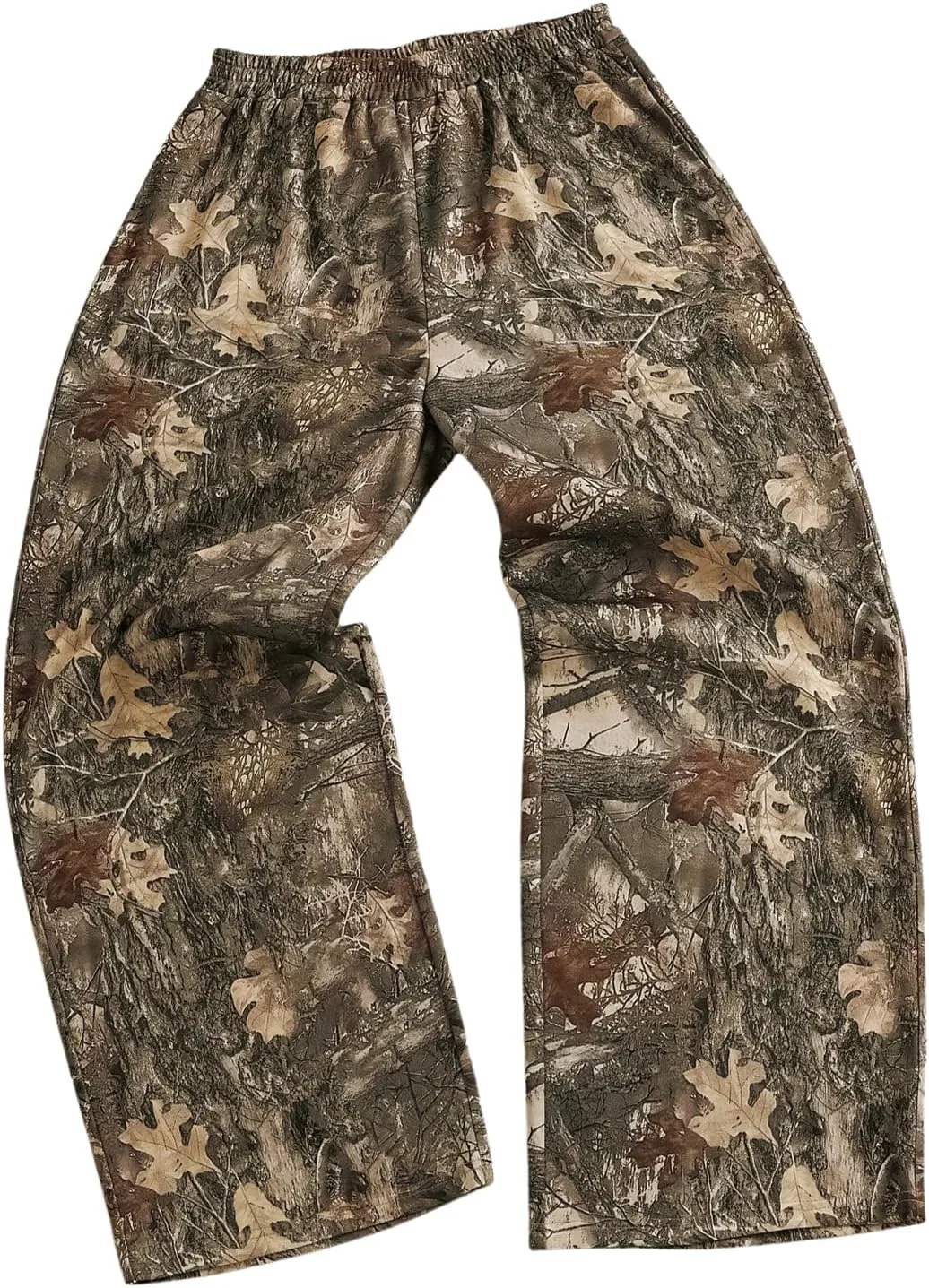 GORGLITTER Men's Camo Pants Y2K Wide Leg Baggy Elastic Waist Stacked Pants Streetwear