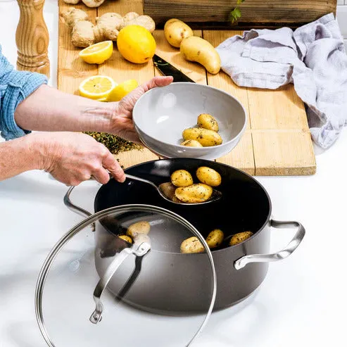 GreenPan Copenhagen 24cm Casserole, Black [PFAS FREE]